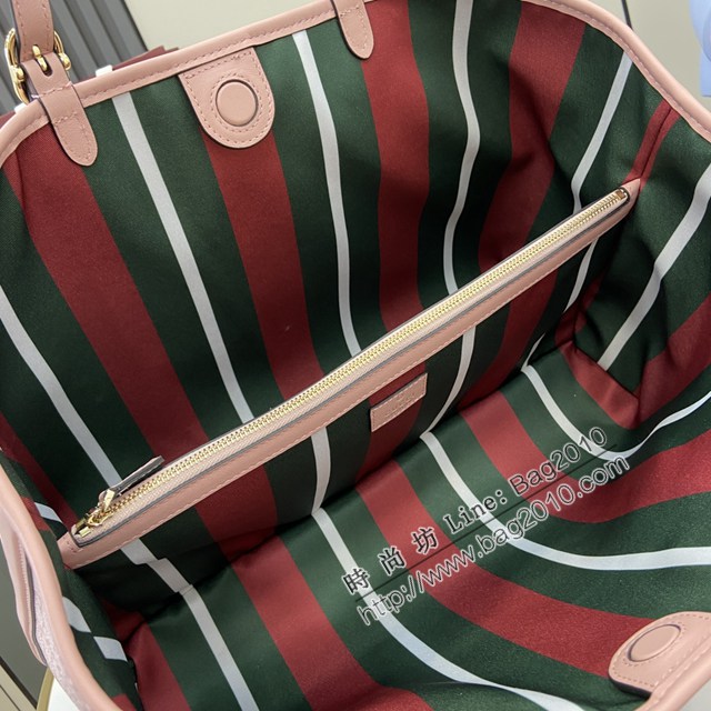 Gucci專櫃古馳最新款購物袋GG圖案條紋織大號肩背包 jh2628型號：815213